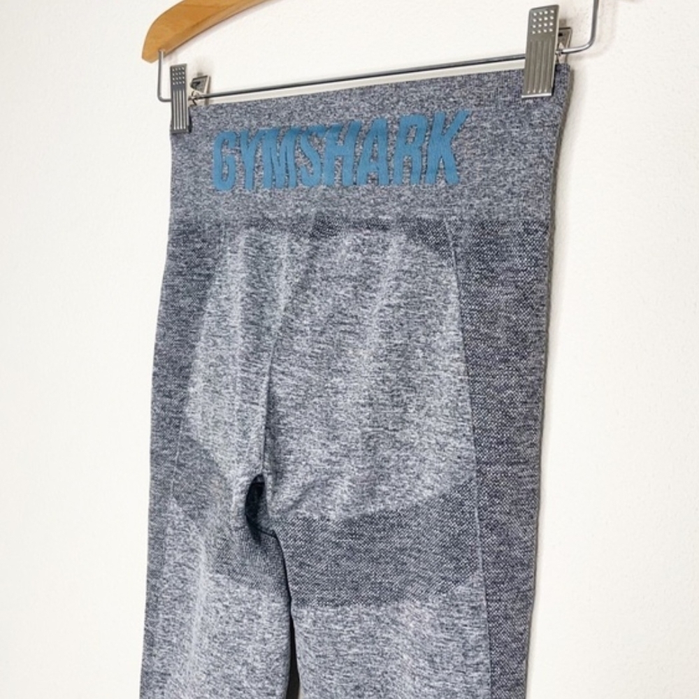 Gymshark Flex High-waist Leggings Women's Light Charcoal Marl/Teal Size Small